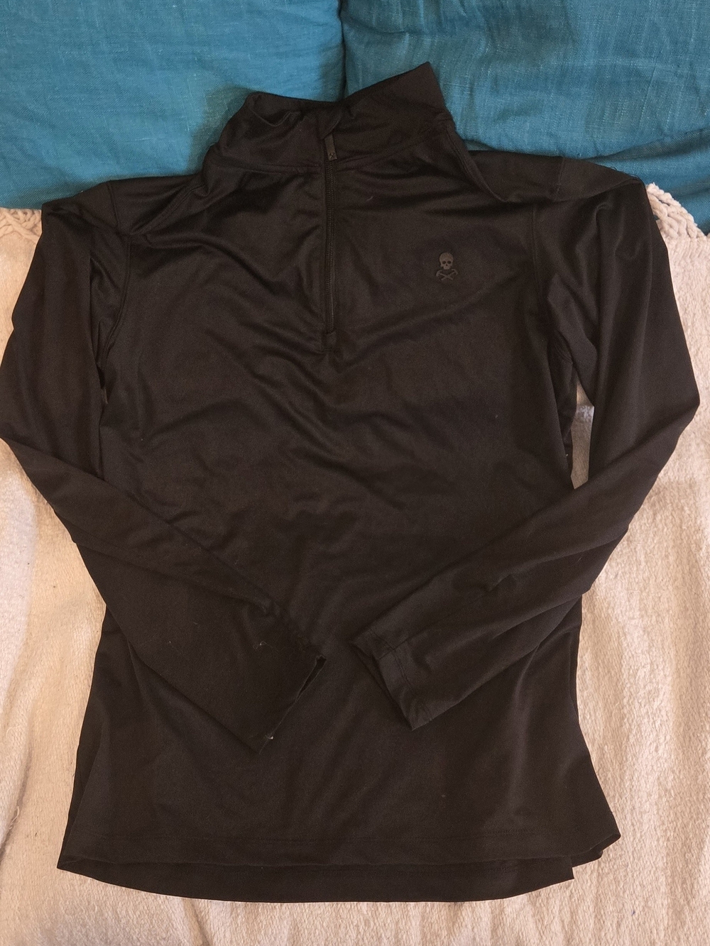 Tilley Tuff Men’s Black Quarter Zip Performance Top Size M